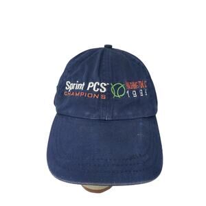 Vintage 1999 Sprint PCS Champions Slideback Hat Blue Embroidered Spell Out Blue